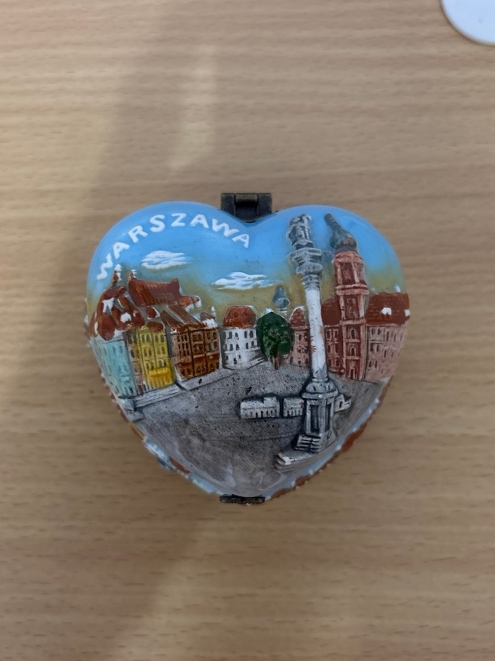 Warszaw Poland Heart Shaped Trinket Box